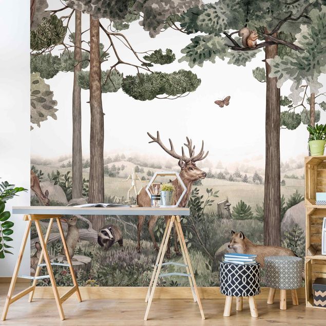 Kids room decor Secret silence in the enchanted forest