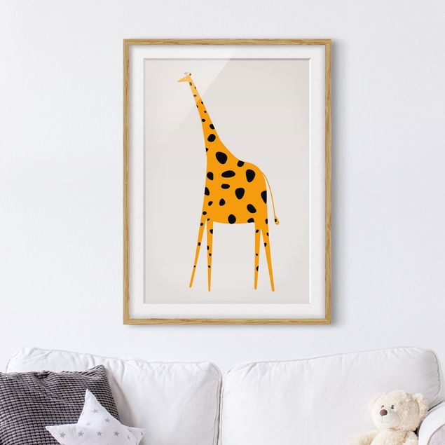 Kids room decor Yellow Giraffe