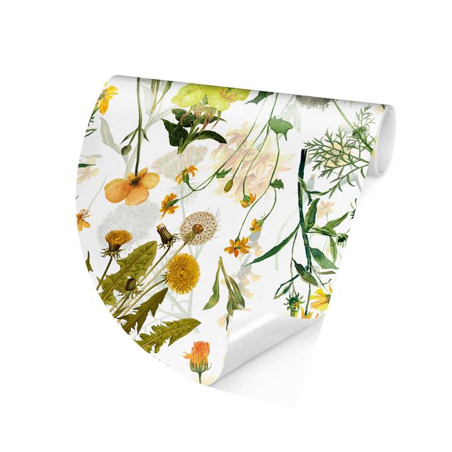 Contemporary wallpaper Yellow Wild Flowers
