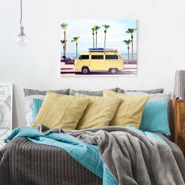 Beach prints Yellow Surfer VW Bus