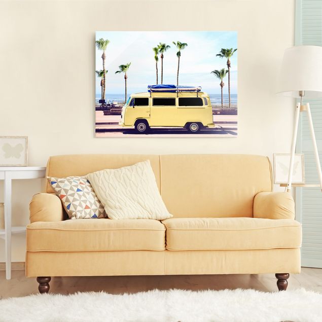 Sea prints Yellow Surfer VW Bus