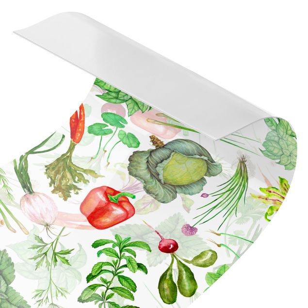 Adhesive films Vegetables And Herbs Illustration