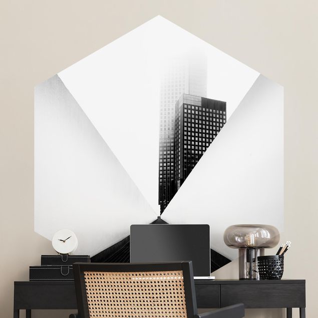 Contemporary wallpaper Geometrical Architecture Study Black And White