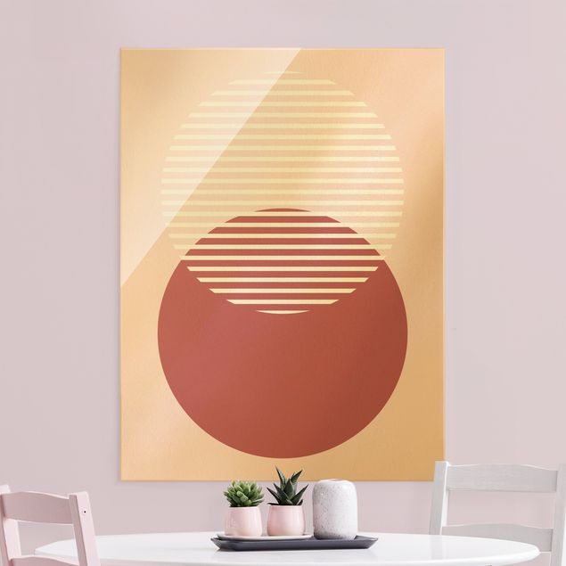 Prints modern Geometrical Shapes - Circles Pink