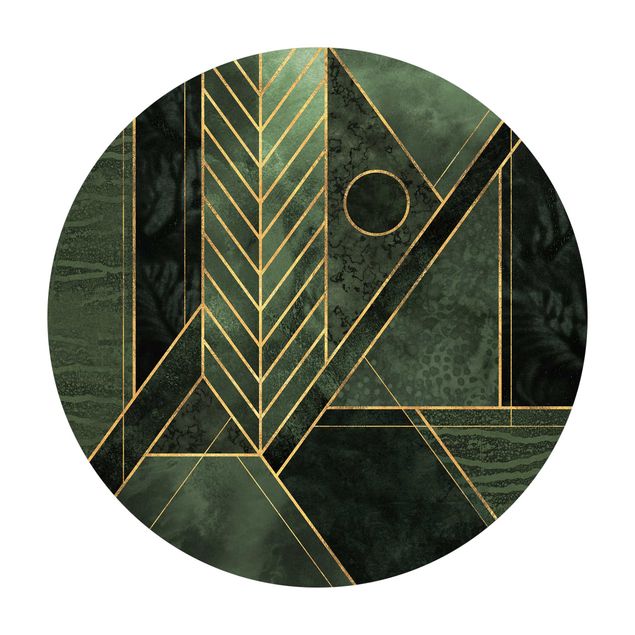 Elisabeth Fredriksson poster Geometric Shapes Emerald Gold