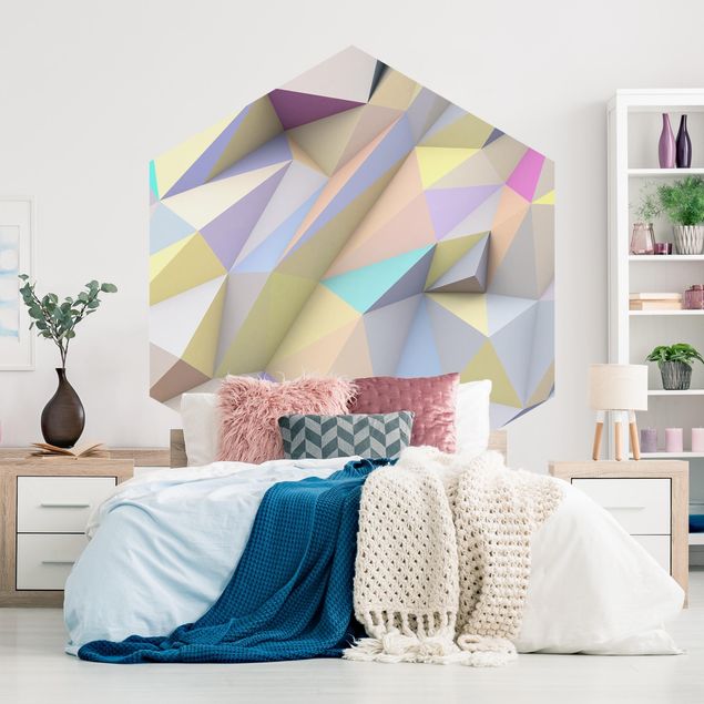 Wallpapers patterns Geometrical Pastel Triangles In 3D