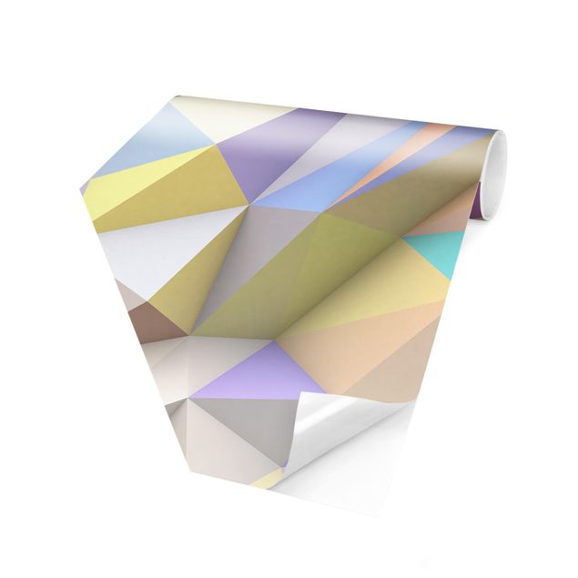 Wallpapers 3d Geometrical Pastel Triangles In 3D