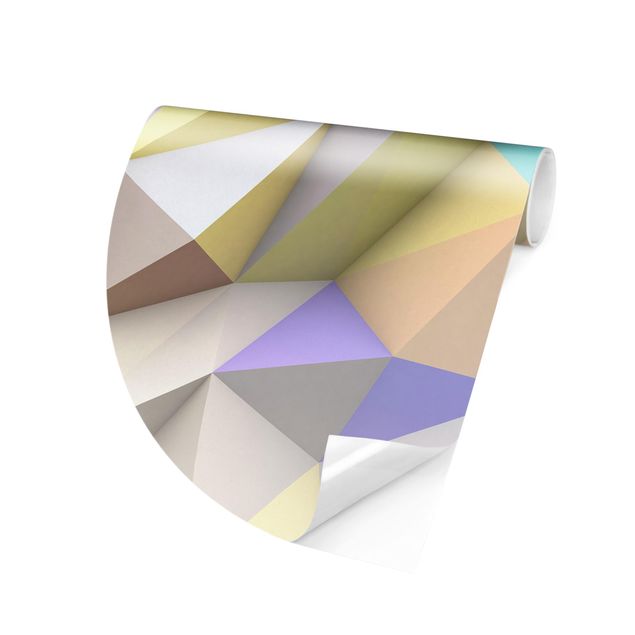 Wallpapers modern Geometric Pastel Triangles In 3D