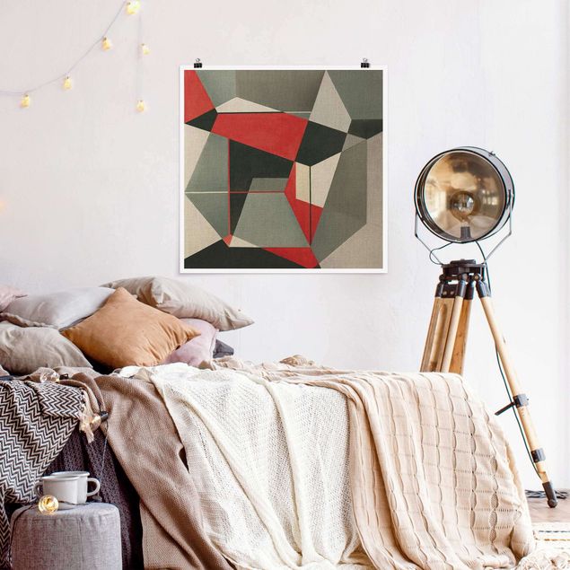Prints abstract Geometrical Fox
