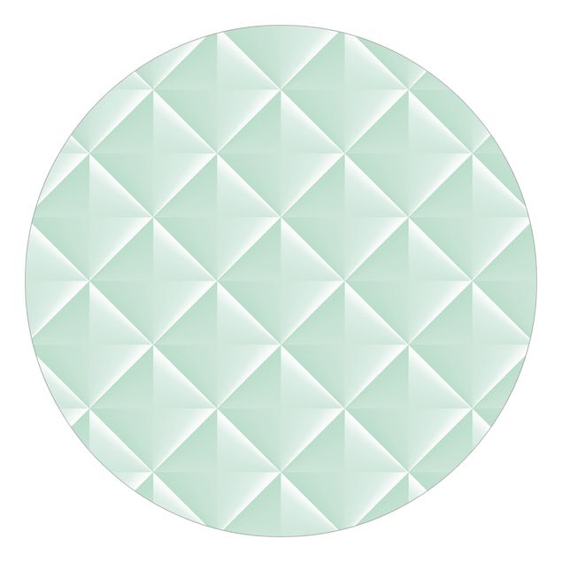 Wallpapers patterns Geometric 3D Diamond Pattern In Mint