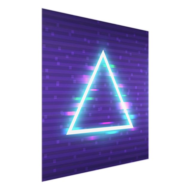 Glas Magnettafel Geometrical Triangle In Neon Colours