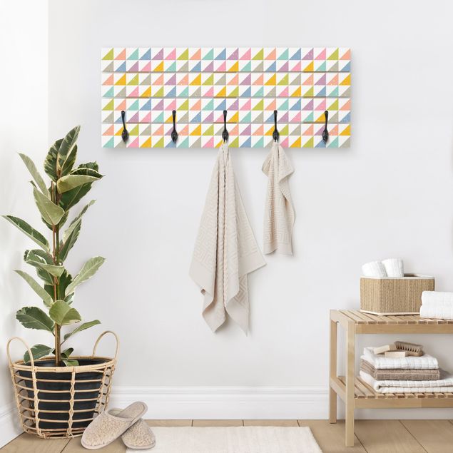 Coat rack patterns Geometrical Pattern With Triangles Colourful