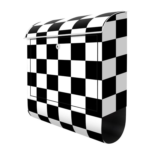 Letterboxes Geometrical Pattern Chessboard Black And White