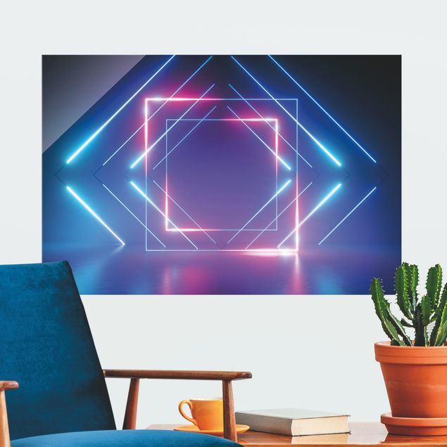 Prints modern Geometrical Neon Light