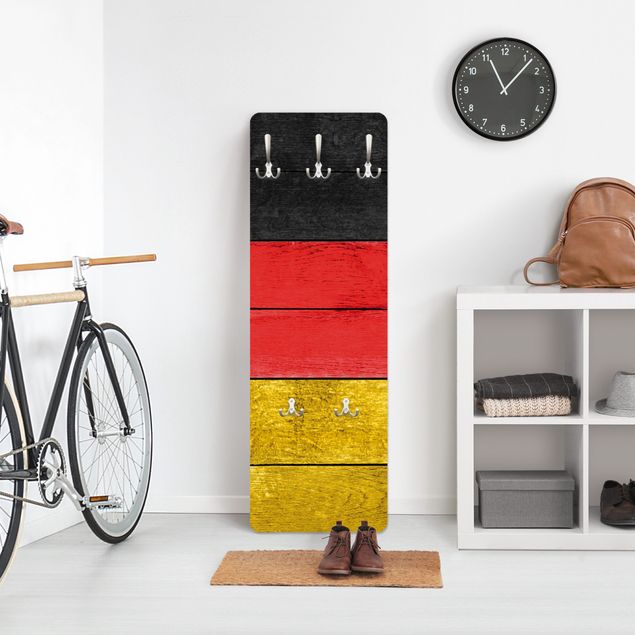 Wooden wall mounted coat rack Germany Woodwall