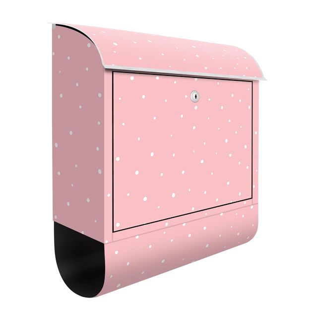 Letterboxes pink Drawn Little Dots On Pastel Pink