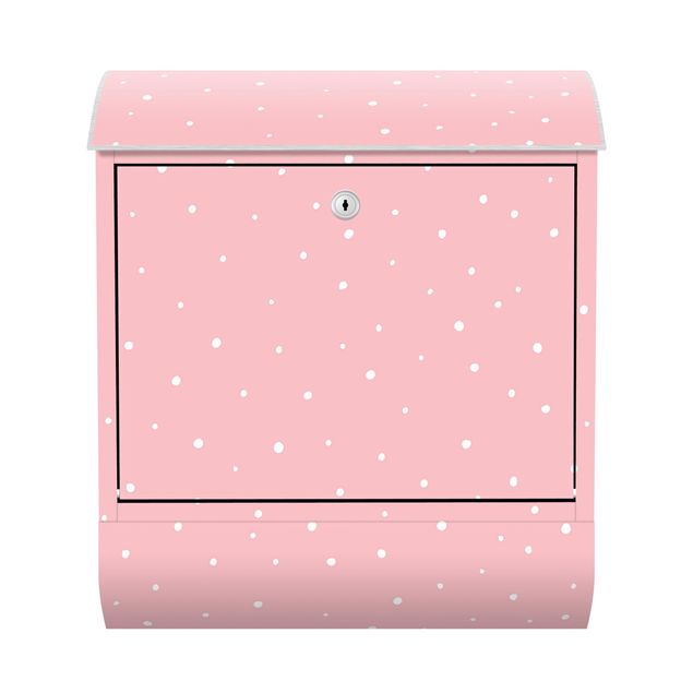 Letterboxes Drawn Little Dots On Pastel Pink