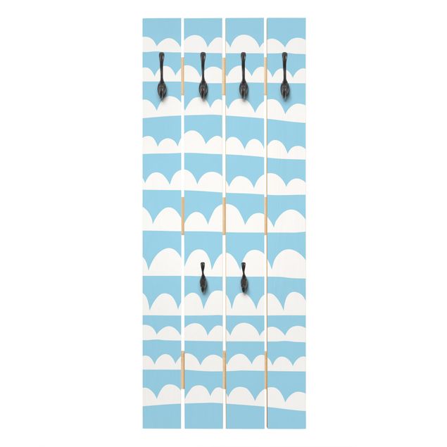 Coat rack patterns Drawn White Bands Of Clouds Up In Blue Skies