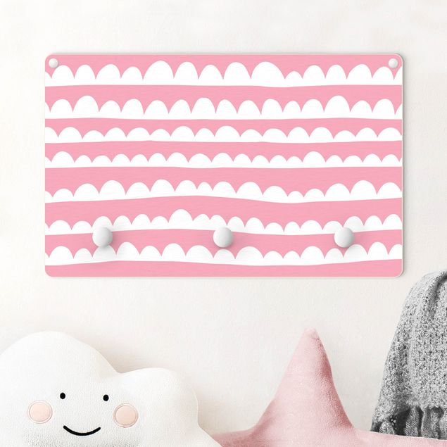 Kids room decor Drawn White Bands Of Clouds Up In Light Pink Skies