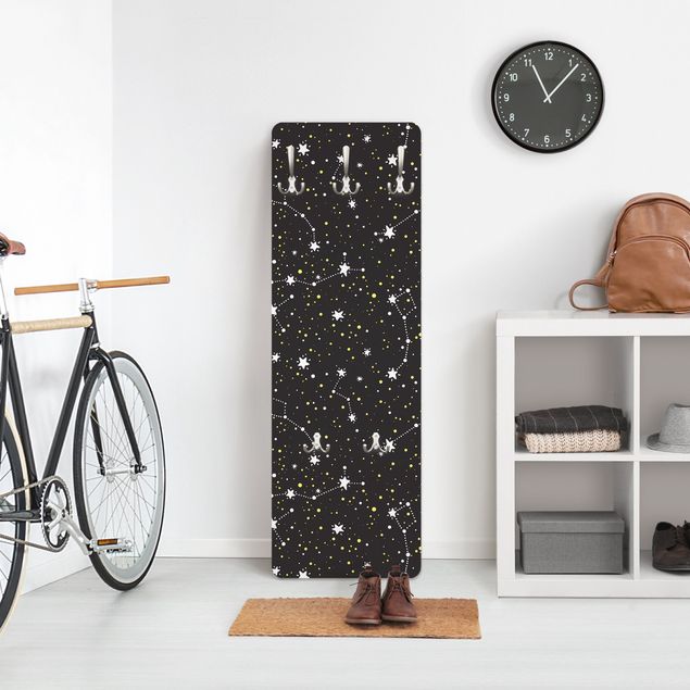 Black coat hanger wall Drawn Starry Sky With Great Bear
