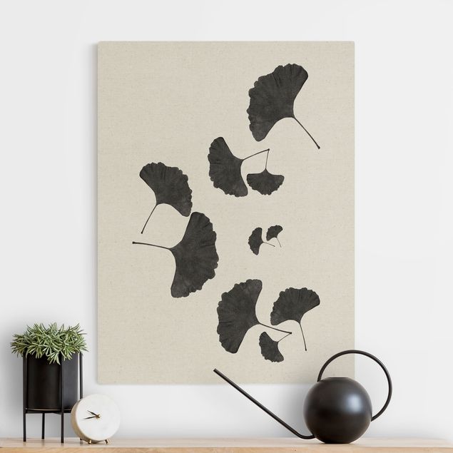 Canvas art Ginkgo Composition In Black And White