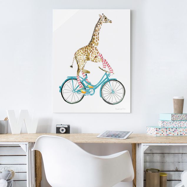 Nursery decoration Giraffe on a joy ride II