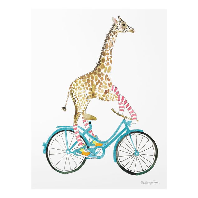 Prints modern Giraffe on a joy ride II