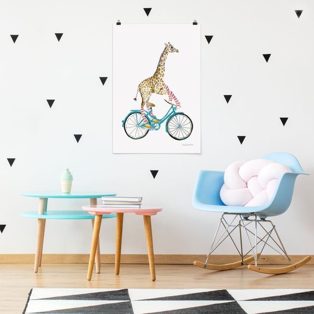 Giraffe canvas Giraffe on a joy ride II