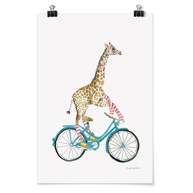 Contemporary art prints Giraffe on a joy ride II