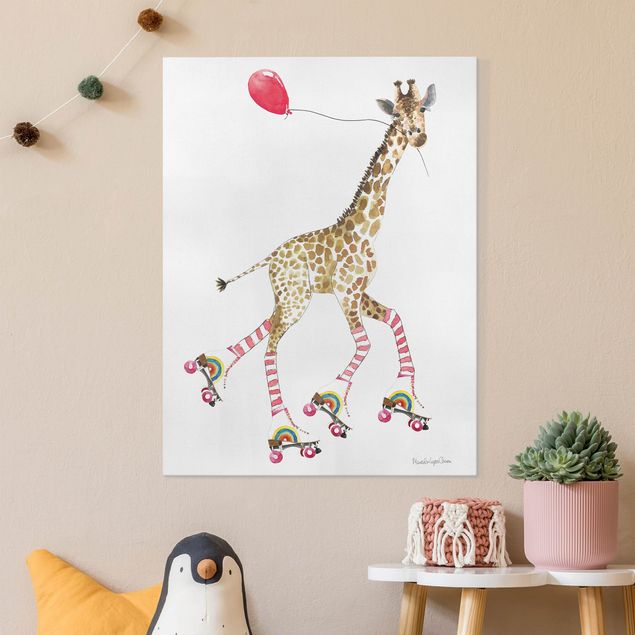 Nursery decoration Giraffe on a joy ride