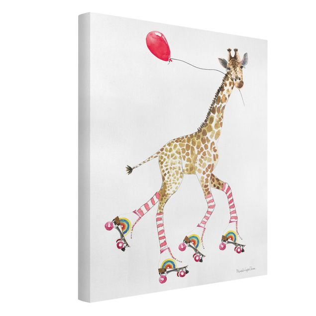 Prints animals Giraffe on a joy ride