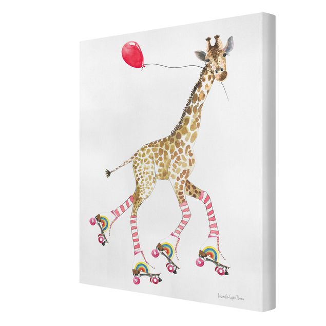Animal canvas Giraffe on a joy ride