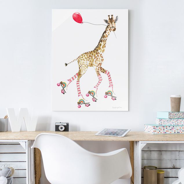 Nursery decoration Giraffe on a joy ride