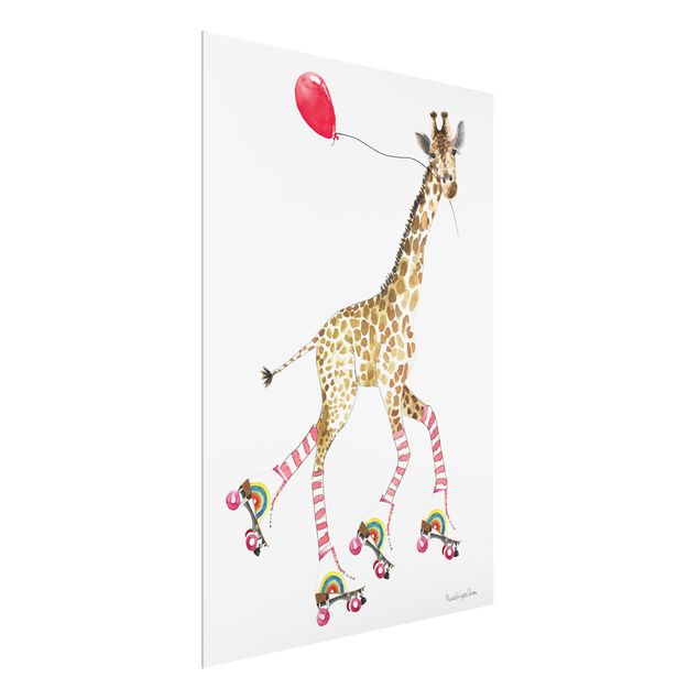 Prints animals Giraffe on a joy ride