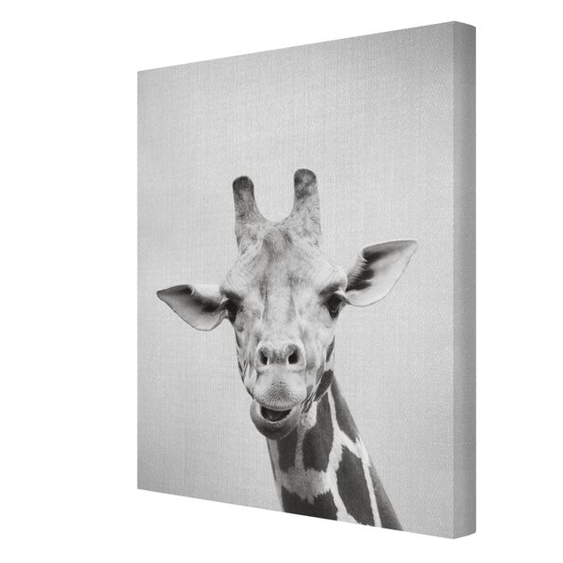 Modern art prints Giraffe Gundel Black And White