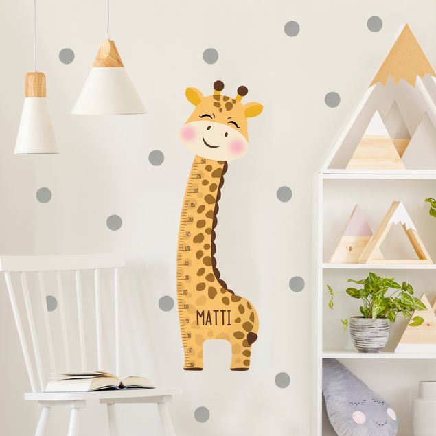 Giraffe wall stickers for nursery Giraffe boy with custom name