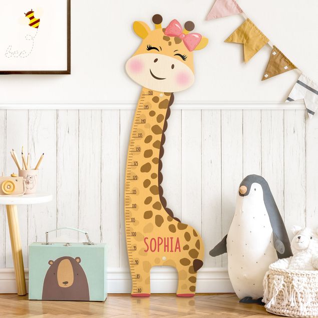 Kids room decor Giraffe girl with custom name