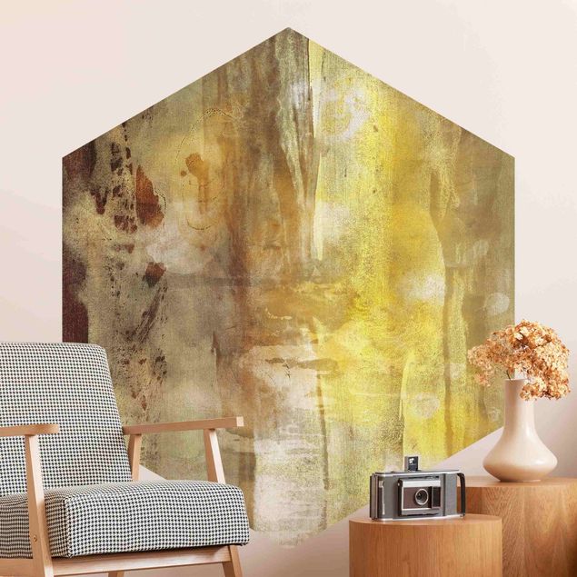 Modern wallpaper designs Golden Sunlight In Forest