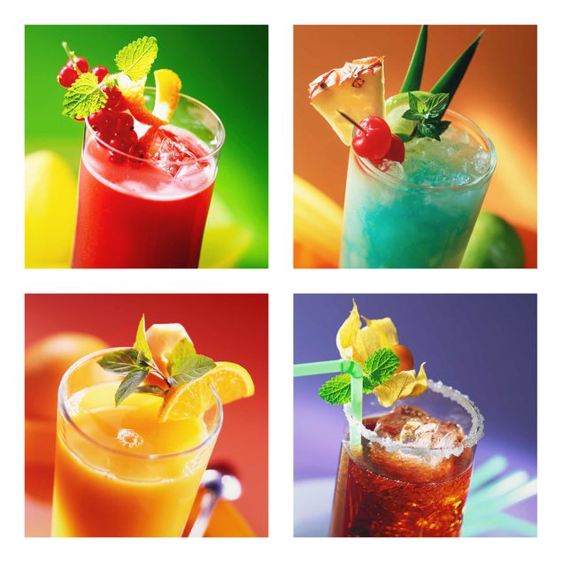 Prints colourful cocktails