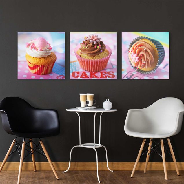 Prints modern Colourful Cupcakes