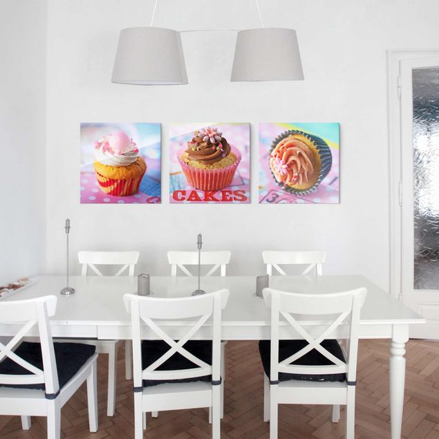Prints multicoloured Colourful Cupcakes