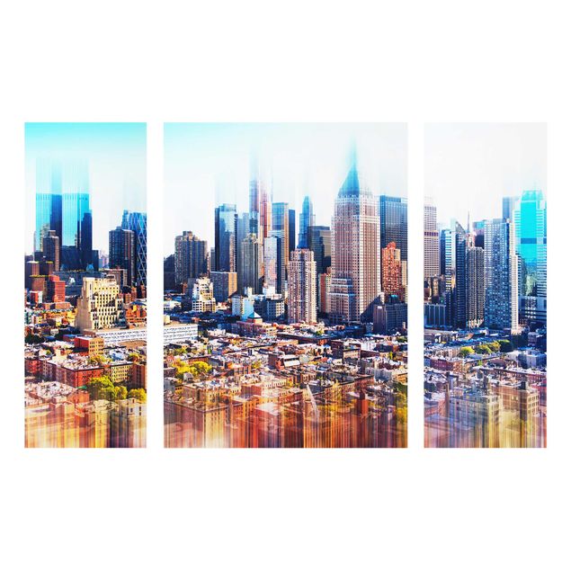 Glass prints architecture and skylines Manhattan Skyline Urban Stretch