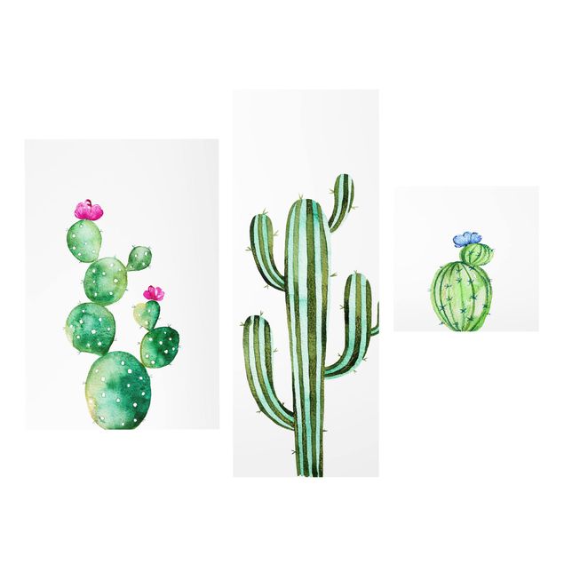 Floral picture Watercolour Cactus Set