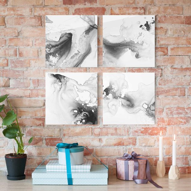 Abstract canvas wall art Dust And Water Set II