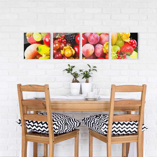Glass prints flower Colourful Exotic Fruits