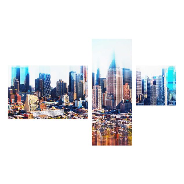 Glass prints New York Manhattan Skyline Urban Stretch