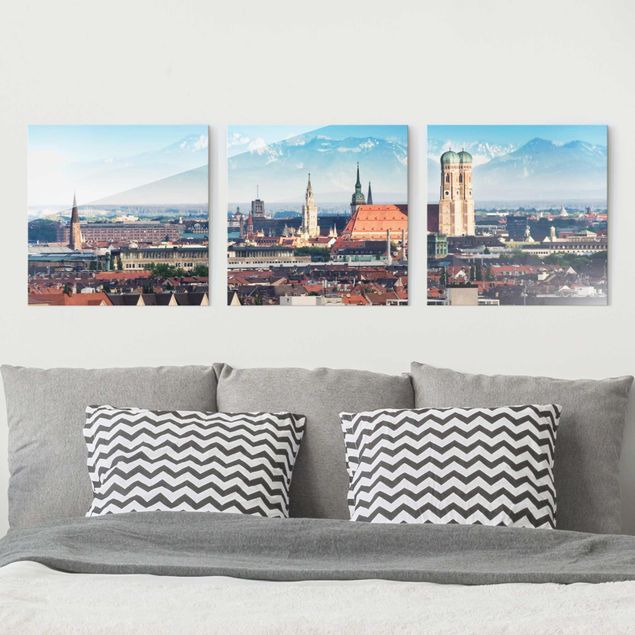 Glass prints architecture and skylines Munich