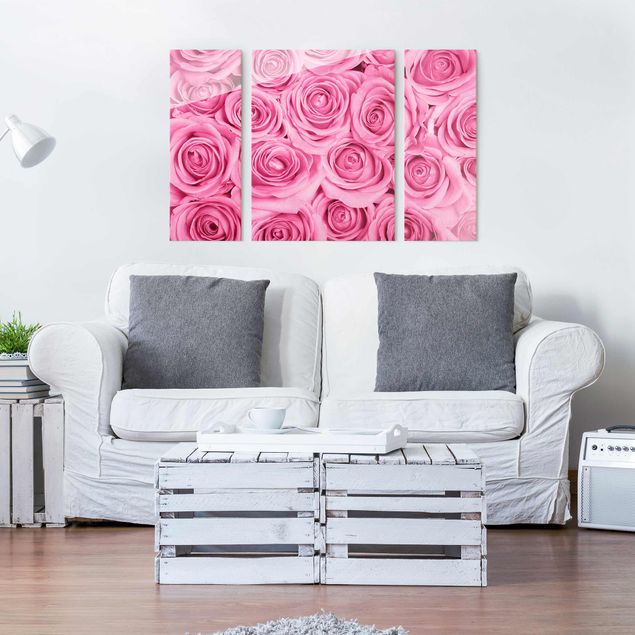 Glass prints flower Pink Roses