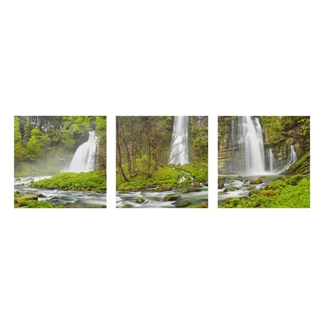 Glass prints landscape Waterfalls Cascade De Flumen