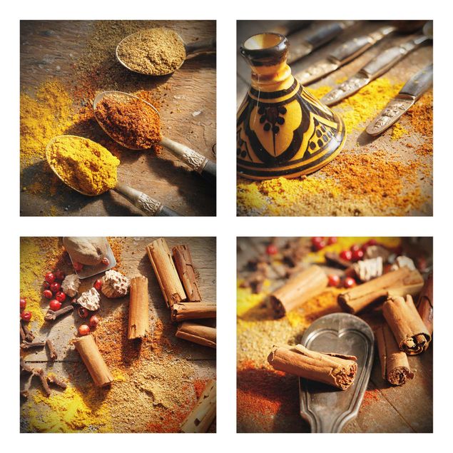 Wall art yellow Oriantal Spices